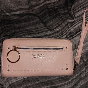 pale pink zipper wallet